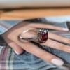 Silver Ring with Artificial Garnet Nano 2.34ct, Product Weight 2.99 Gr (60002393)