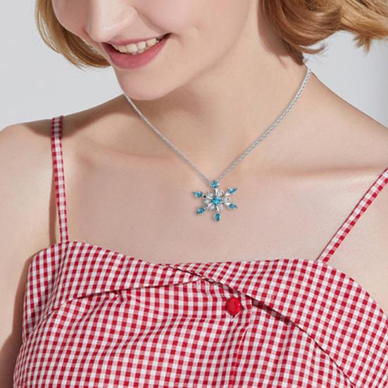 Colier pentru Doamne cu Pandantiv Fulg de Nea Bijuterii Colier cu Pandantiv Elegant pentru Femei pentru Exterior