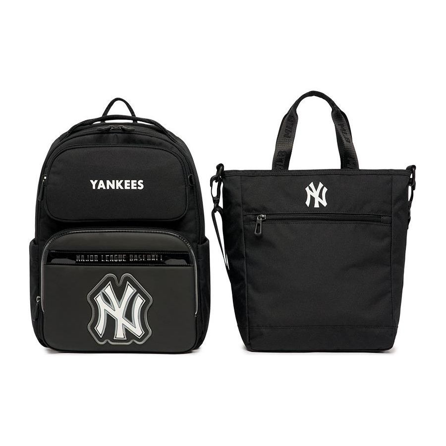 MLB Fashion Minimalist Zipper Closure Polyester Backpack Men Backpack Black 7ABK0023N50BKS Black