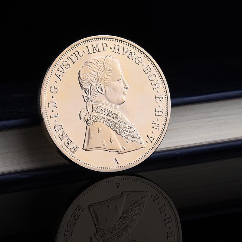 Царь, Россия, Екатерина II, позолоченная памятная медаль, Русский двуглавый орел, Рождественский подарок, Подарки в чулок