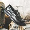 Leather Shoes Men'S Business Dress Trendy British Large Size Men'S Shoes Lazy Shoes One Pedal Men'S Casual Shoes 3518-J
