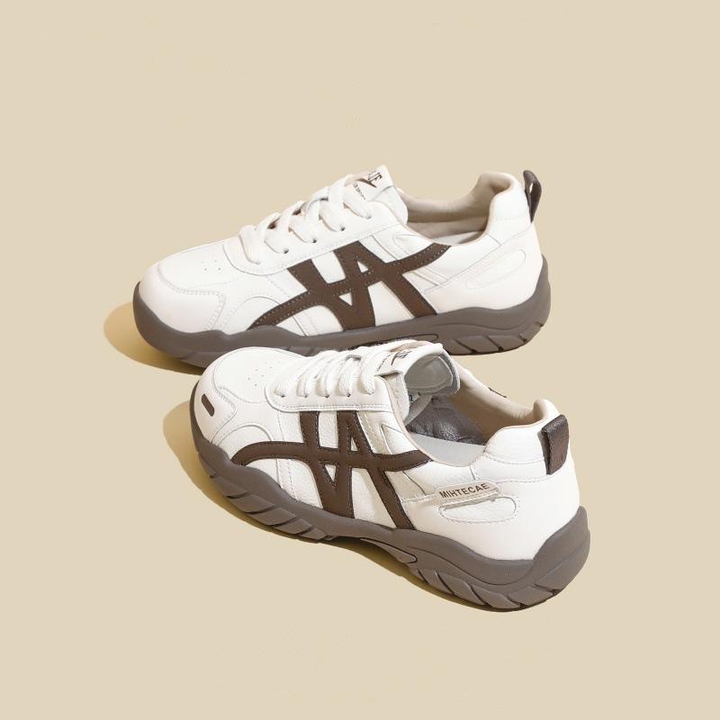 Retro German training shoes women's 2025 autumn new heightening casual versatile Forrest Gump shoes soft sole comfortable little white sports shoes