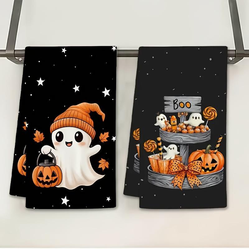 Ghost Pumpkin Halloween Ultra-fine Fiber Home Quick-dry Towel