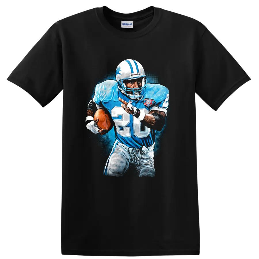 T-shirt da Football Barry Sanders Detroit Lions Running Back Action Tee