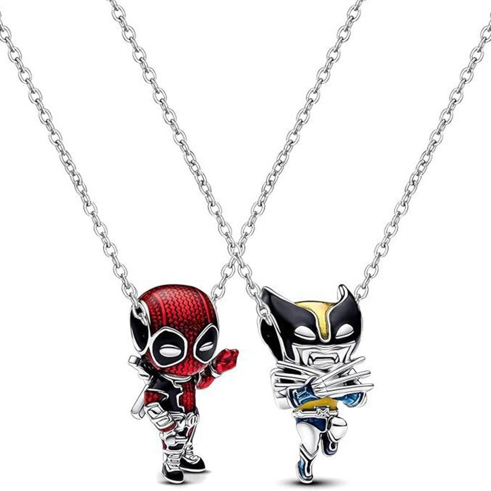 

2pcs Deadpl and Wolvers Adjustable Necklace Set Besties Gift for Men Women
