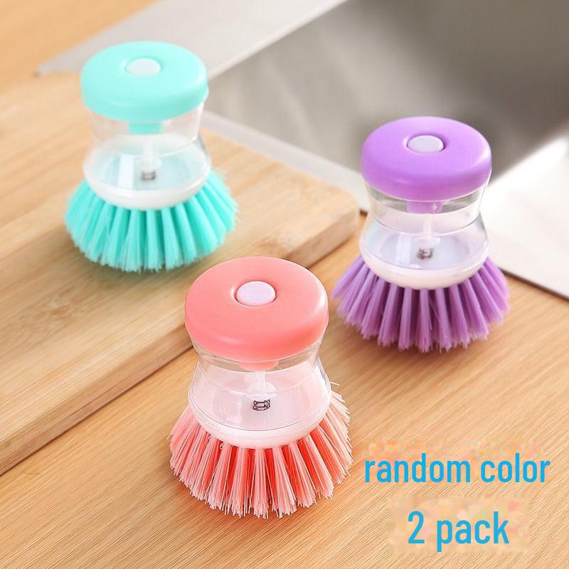Brosse à vaisselle à distribution automatique de liquide – Nettoyant à huile antiadhésif pour le nettoyage des casseroles de cuisine