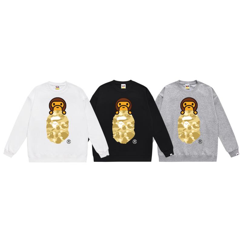 Ape Head Print Unisex Casual Loose Pullover Sweatshirt - Autumn/Winter Trend for Teens