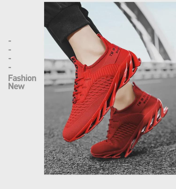 Atmungsaktive Herren-Laufschuhe aus fliegendem Mesh mit lässiger Klingensohle