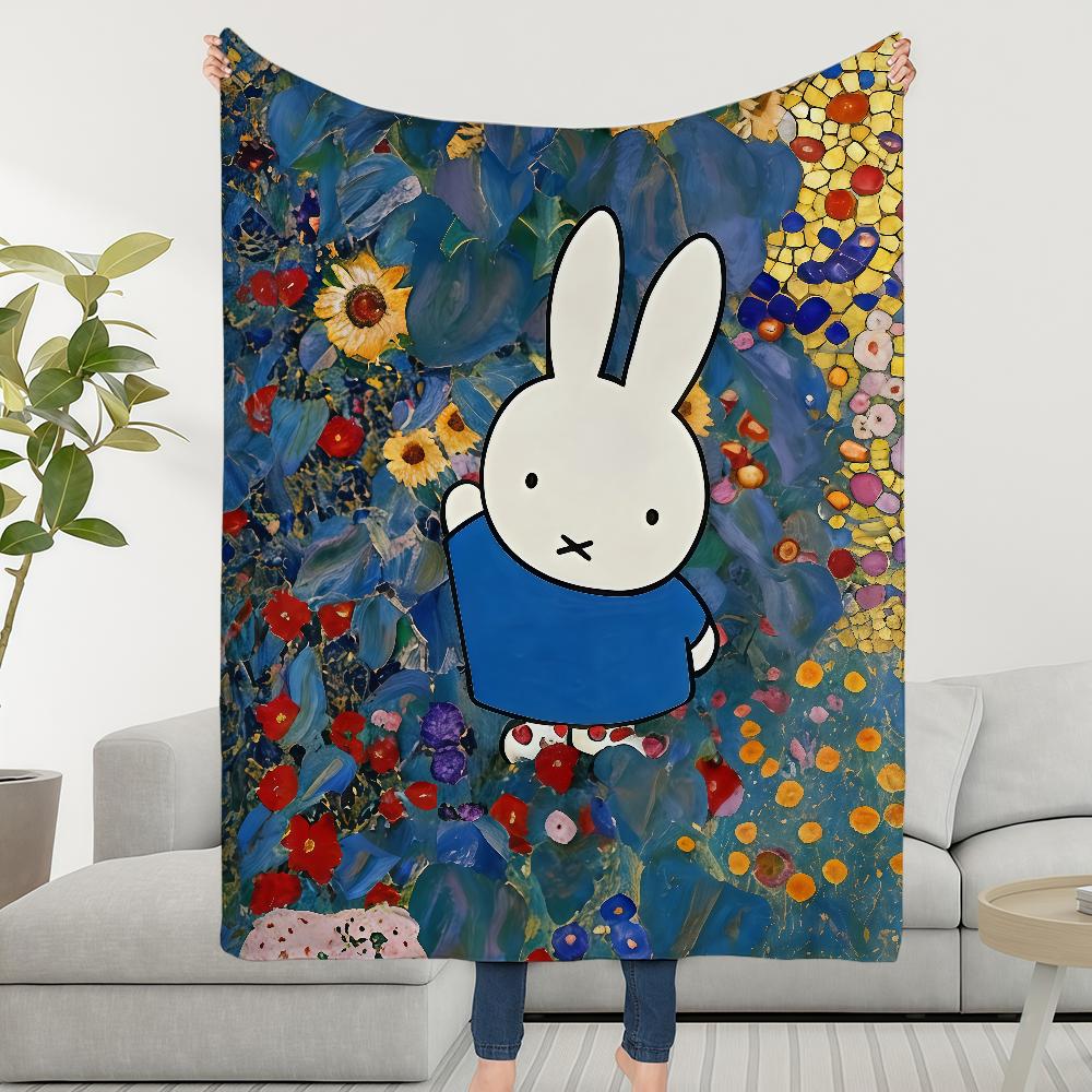 Cute Cartoon M-MiffyS-ES Rabbit Blanket Soft Warm Furry Throw Super Kids Toys Bed Sofa Car Cradle