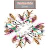 20pcs/10pcs Small Feather Accessories Cat Toy Replacement Head Cat Teaser Stick Wand Bug Artificial Insect Pet Toy