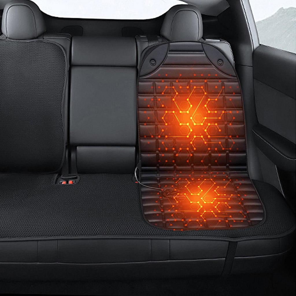 Car Heated Seat Cover 12V Vehicle Winter Supplies Electric Auto Seat Heater For Cars Trucks SUVs RVs Drivers Travelers Winter