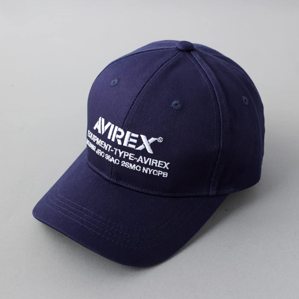 AVIREX NUMBERING Military Baseball Cotton Size F 6-Panel Cap, Men's Low-Profile Cap, Navy,