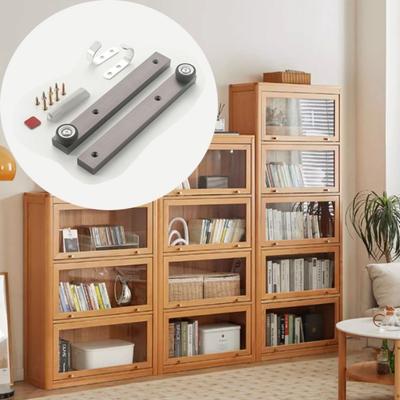 Aluminum Alloy Construction Cabinet Lift System Rubber Silent Pulleys Portable Accessory Invisible Installation Bookshelves