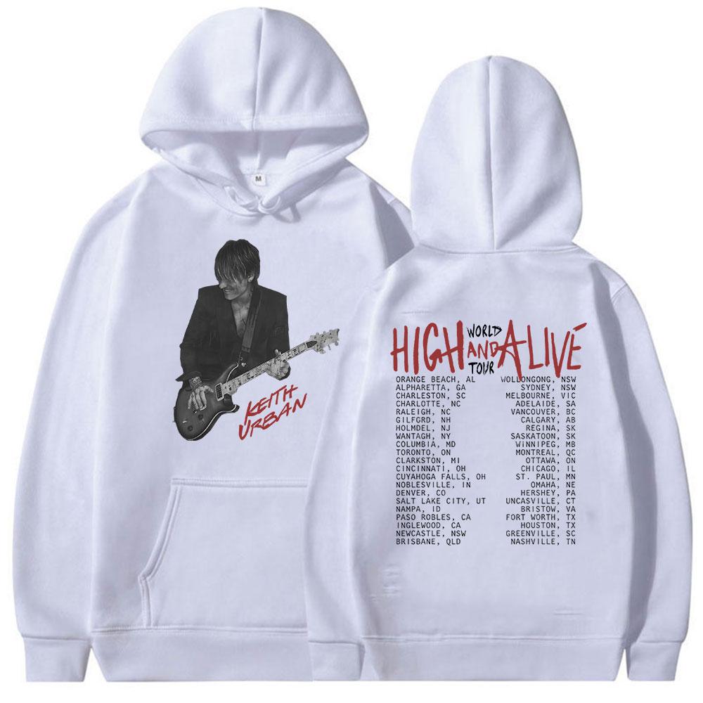 

90s Retro Keith Urban High and Alive World Tour Album Hoody Men Women Clothing Gothic Long Sleeve Hoodie 3XL
