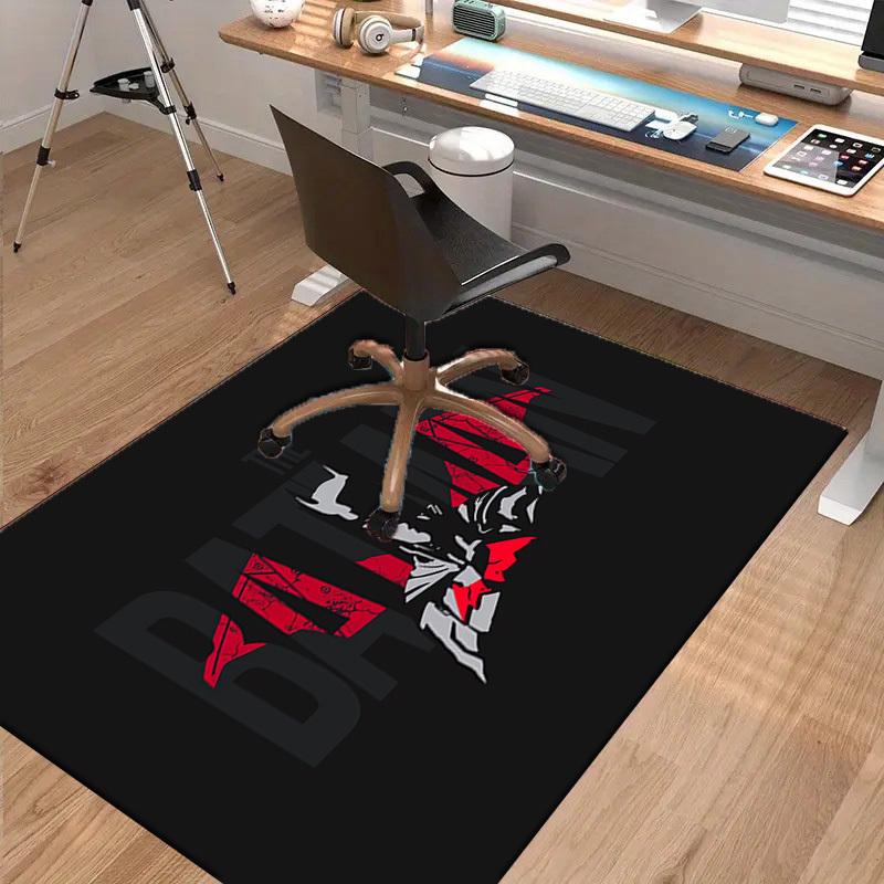 1pc Office Carpet Chair Mats The Batman Logo Artwork Perfect for Office Chairs, Living Rooms, Or Bedrooms,Polyester Carpet.HDT077
