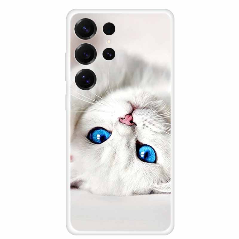 Capa For Samsung Galaxy S26 Ultra Phone Case Clear Soft TPU Silicone Cover for S 26 Ultra Transparent Funda Cartoon Painted Para