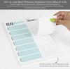Inkdotpot Weekly Meal Planner Notepad 7"x10 , "Kitchen Menu" Magnetic Meal Planning Pad with Tear Off Grocery S-54 Sheets