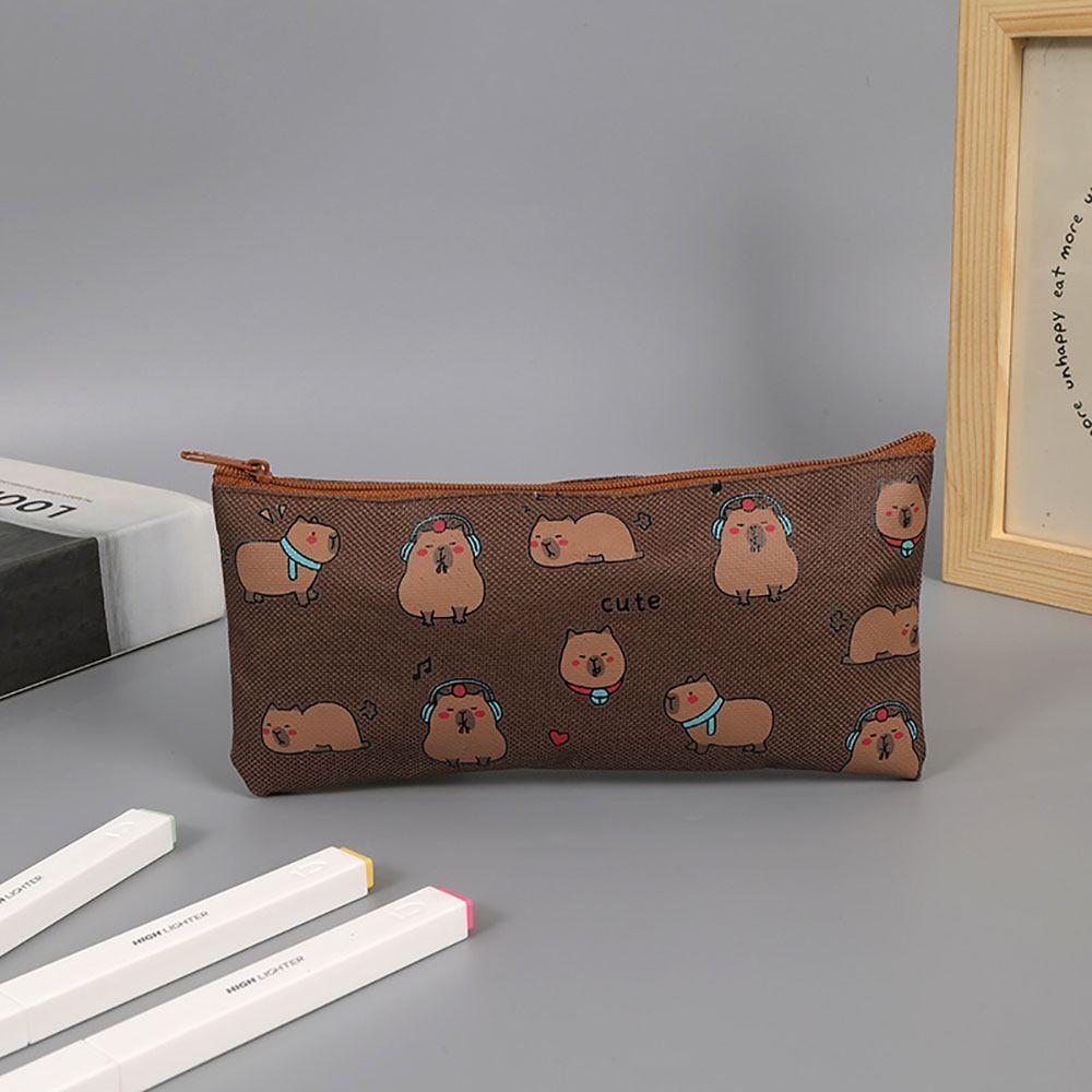 Multi-function Stationery Storage Bag Capybara Pen Bag Cartoon Pen Pouch