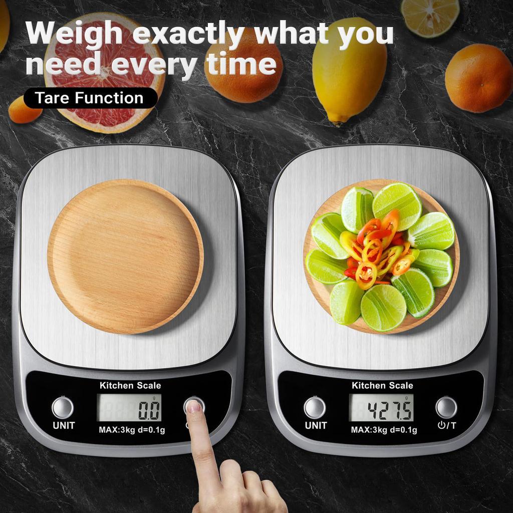 Household Stainless Steel Kitchen Scale, 10kg Capacity, Ideal for Baking and Food Preparation