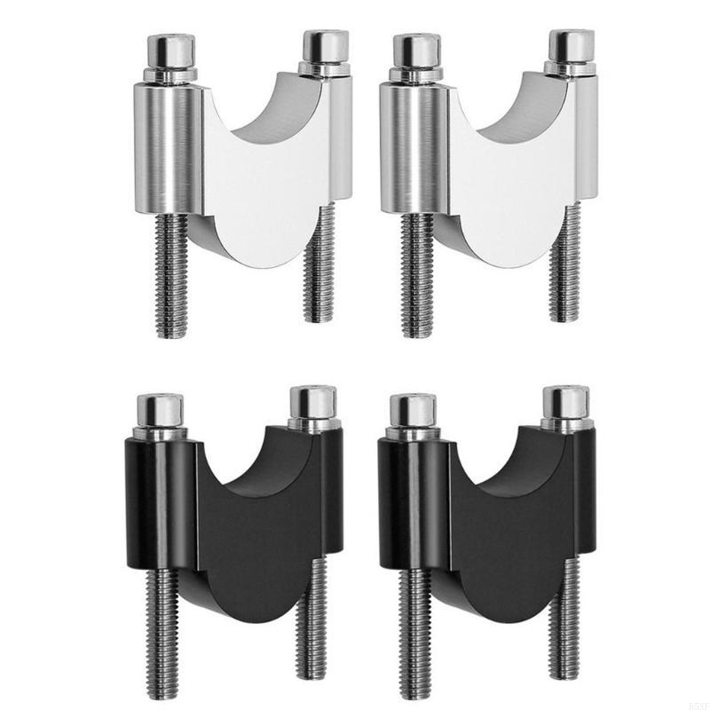 2025 New 1 Pair Scooter Motorcycle HandleBar Handle Fat Bar Mount Clamps Riser Aluminum
