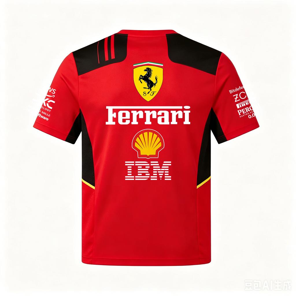 2026 Ferrari Summer Round Neck 3D Print T-shirt Formula 1 Motor Racing Short Sleeve Top