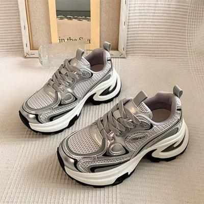 Trendy Women's Thick-Soled Platform Dad Sneakers - Spring/Autumn 2025 Street Style