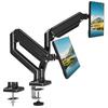 Dual Monitor Dual LCD Monitor Fits Inch PC 20kg Weight Cable VESA Arm, Gas-Powered, Arm, 13-32 Monitors, Capacity, Multi-Angle Adjustment, Management,