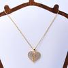 New niche design heart pendant fashion couple shiny simple necklace commemorative jewelry versatile delicate jewelry