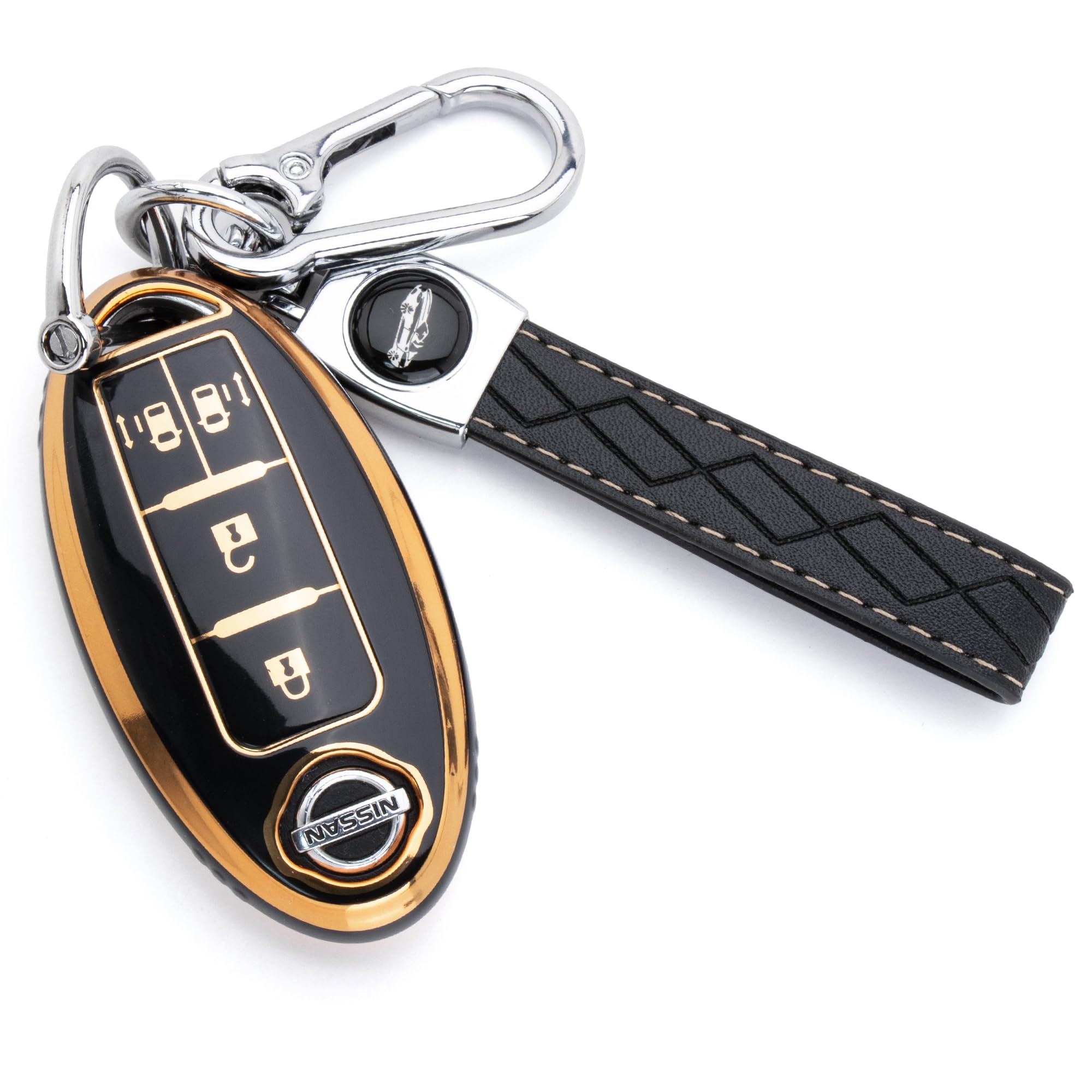 

[MEUMOTTO] Чехол для смарт-ключа Nissan [Сделайте смарт-ключ умнее] Полная защита, устойчивый к пятнам, брызгозащитный чёрный