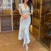 Spring New Women's Style, European and American Dress, Casual Daily Elegant Printed Pencil Skirt, Long Skirt