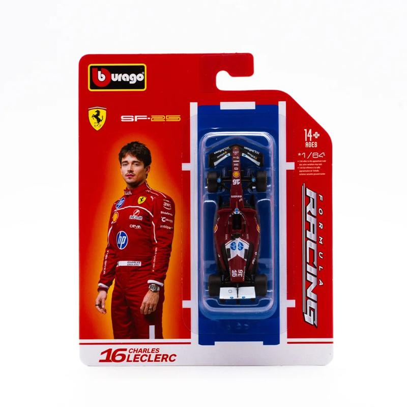 New In Stock Bburago 1:64 2025 F1 Sf-25 #16 #44 Rb21 Verstappen-#1  Mcl39 W16 Simulation Alloy Miniature Die-Cast Model Toy Gift