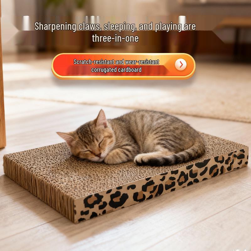 S-förmiges verschleißfestes Kratzbrett für Katzen - Spielzeug aus Wellpappe zum Klettern, Ausruhen und zur Selbstunterhaltung