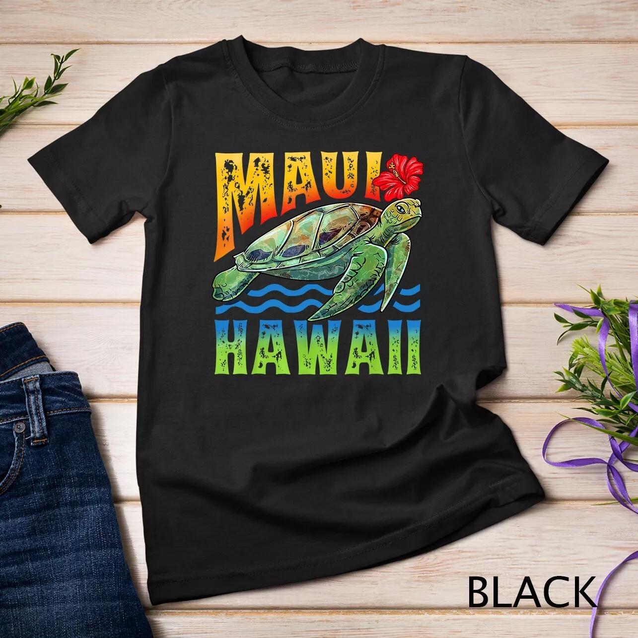 Maui Hawaii Hawaiian Turtle Summer Tropical Gift T-Shirt Unisex T-shirt 3XL