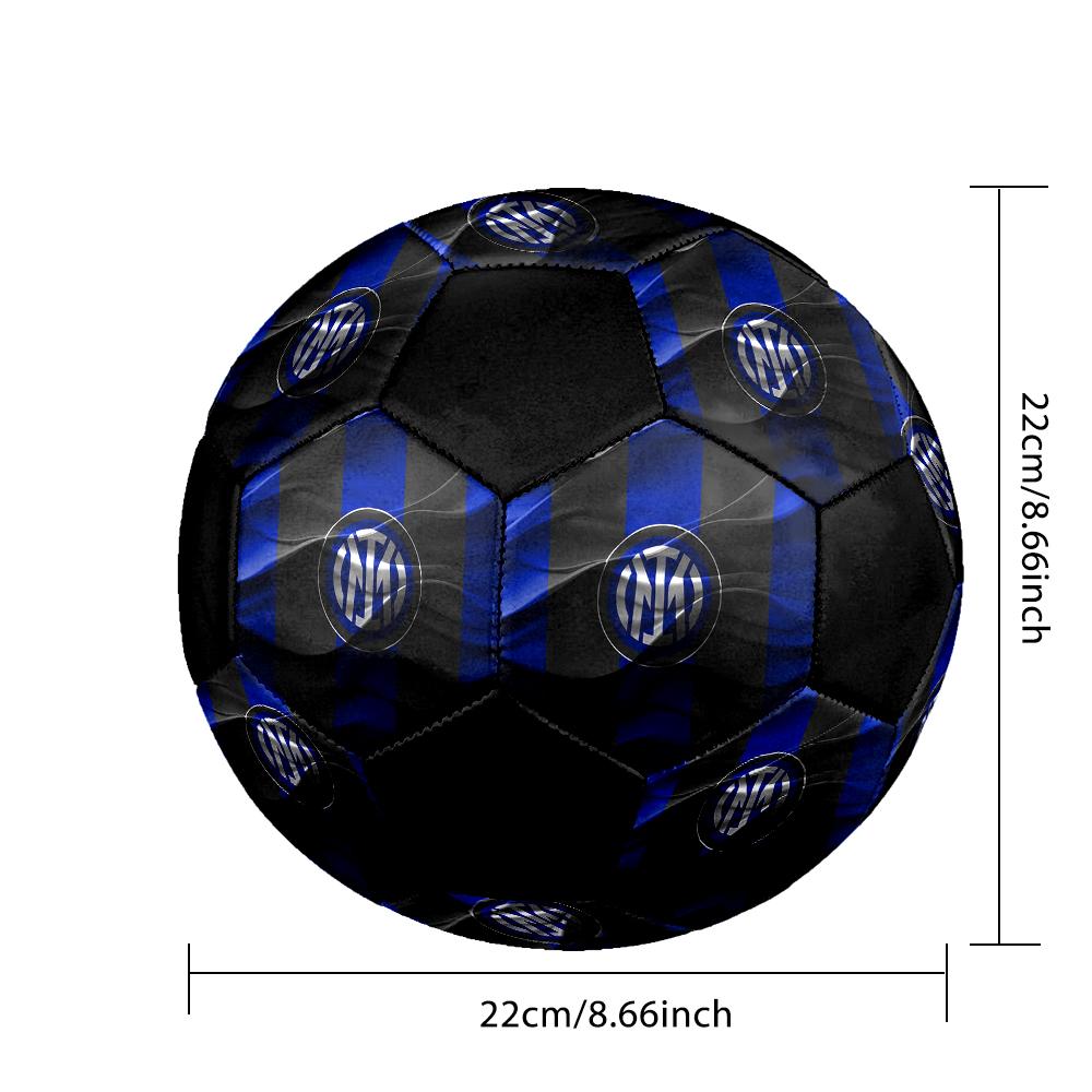 SIZE 5 FC Internazionale Milano Soccer Ball Colorful All Ages Machine Stitched PVC Competition Ready Durable High-Bounce