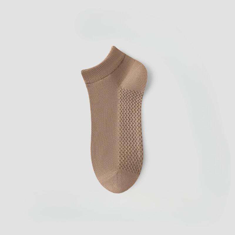 Men's Spring/Summer Lightweight Short Socks with Mesh Ventilation - Boat Style - Sporty Men's Socks - Boat Style Pure Cotton Socks for Men