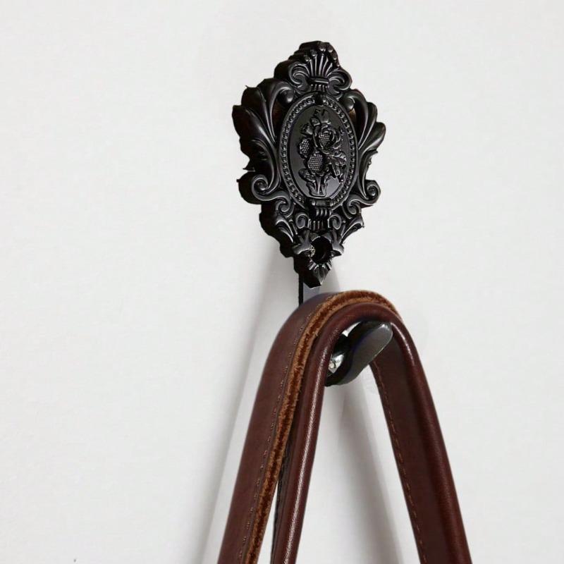 Bathroom Wall Hooks, Vintage European-Style Bronze Rose Pattern Zinc Hooks Suitable