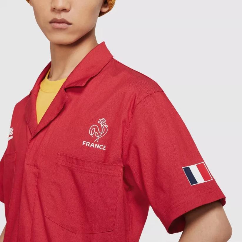 Nike SB France Skateboarding Egyszínű Alkalmi Overál Férfi Overál Campus-Red DM7701-636