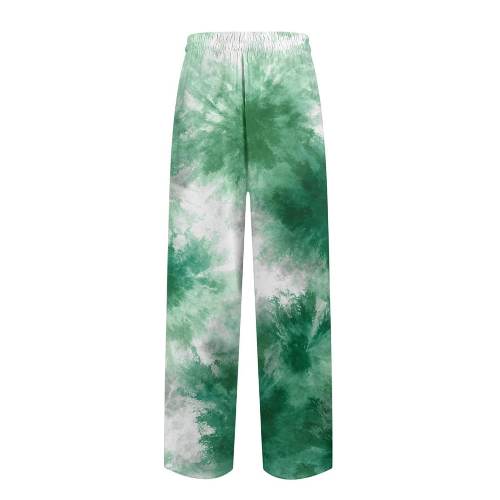 Men's Knitted Fashion Print Pocket Casual Pants Pajama Pants