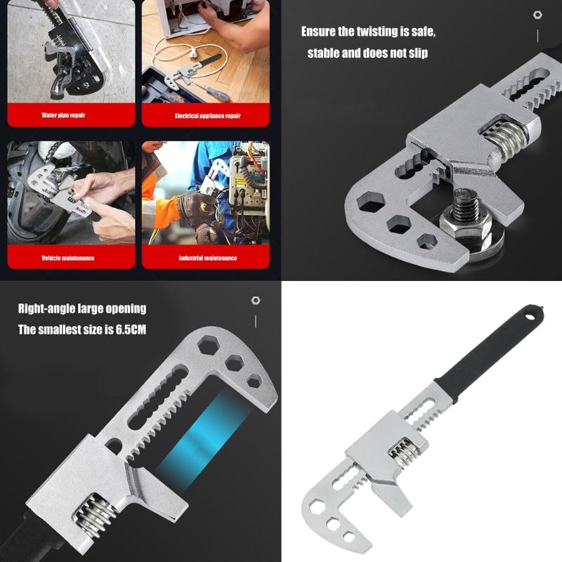 F-type Wrench Right Angle Wrench Adjustable Spanner Pipe Wrenches Wide Jaw Opening Wrench F Spanner F Type Wrench