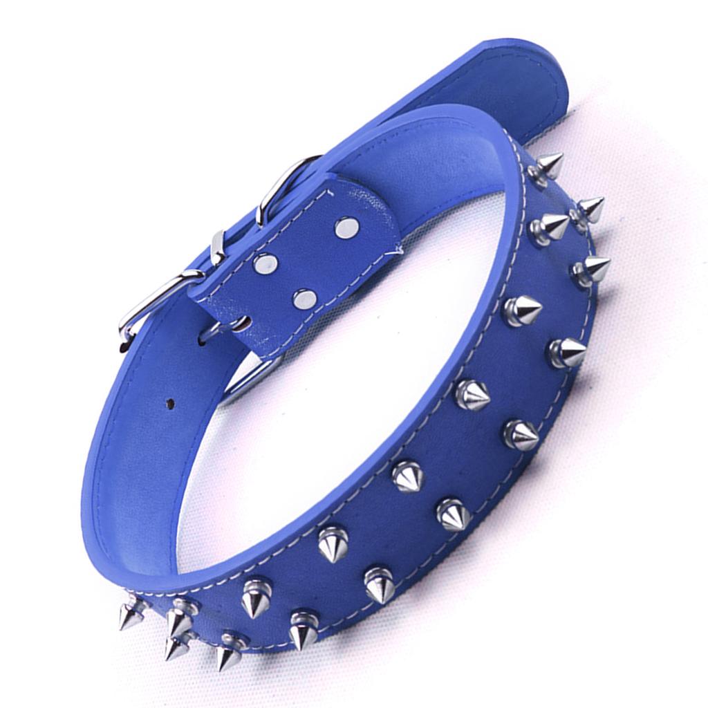 Collare Punk per Cani con Borchie in Pelle PU Collare Borchiato e Punteggiato per Cani Rivetti Collare per Animali Domestici per Cani di Taglia Media-Grande