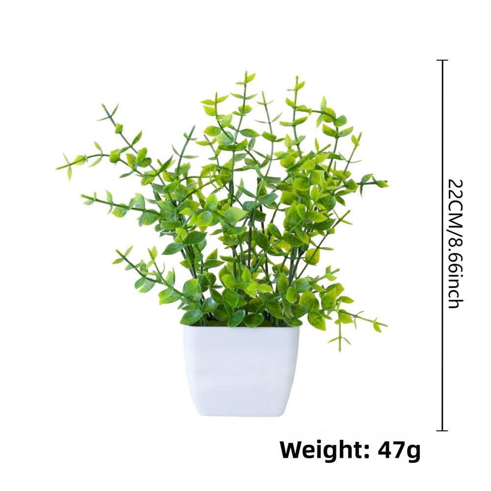 4 Pack Small Artificial Potted Plants Faux Greenery for Tabletop Shelf and Office Spaces Lifelike Leaves No Maintenance Needed