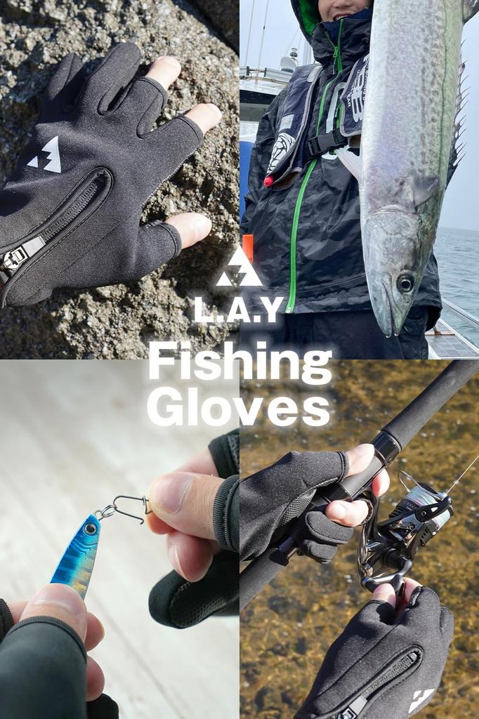 Fishing and Designed for Made In and for Outdoor and Motorcycle Use L.A.Y Gloves, Autumn, Winter, Spring, Warm, Fleece-Lined, Anglers, Japan, Men's