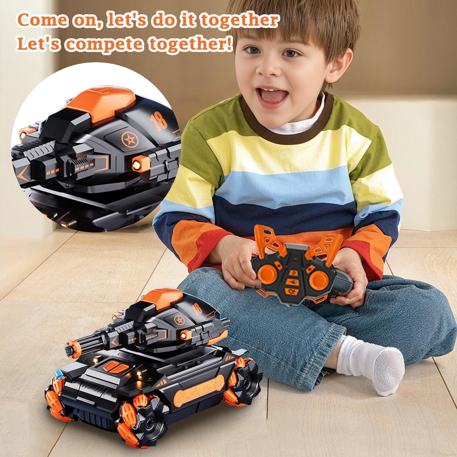 

Водяная бомбочка танк игрушка с дистанционным управлением детский внедорожник с датчиком жестов полный привод One Size оранжевый