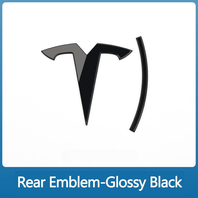 ZFX1 Metal Alloy Car Front Hood Emblem Rear Trunk 3D Sticker for Tesla Model 3 ModelY Replacement Badge Decoration Accessories