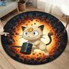Cartoonflames Round Area Rug,Carpet Rug for Living Room Bedroom Sofa Playroom Decor,Non slip Floor Mat