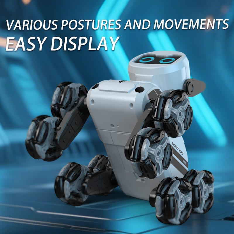 Intelligent induction robot dog eight-wheel stunts remote control car gesture induction toy car boy children's gift