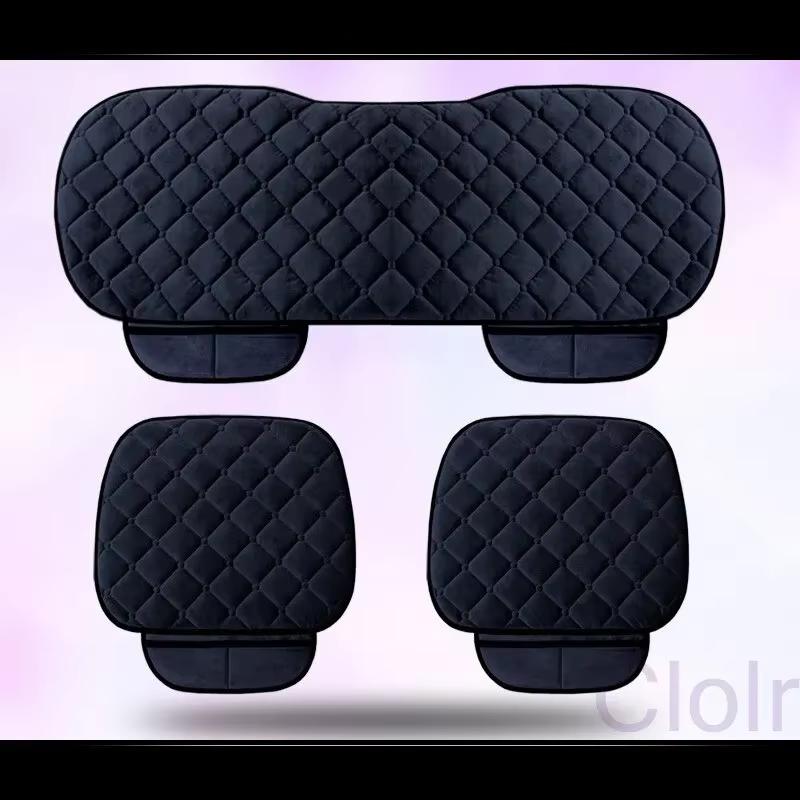 Universal Anti-slip Warm Winter SUV Car Seat Cover Cushion Front Rear Flax Cushion Breathable Protector Mat Pad Auto Accessories