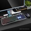 Metal Gaming Keyboard & Mouse Set with Mechanical Feel & Floating Keys