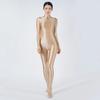 Sexy Women'S Jumpsuit High Elastic Satin Shiny Shaperwear Bodysuit Woman Clothing Nightclub Dance Wear Elegant Party Tights