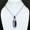 Opal Owyhee Niebieski W Miedzianym Oplocie Wisiorek Ręcznie Robiony Wisiorek z Kamieniem Szlachetnym Unikalna Miedziana Biżuteria Wisiorek z Kamieniem Księżycowym Biżuteria Wire Wrapping